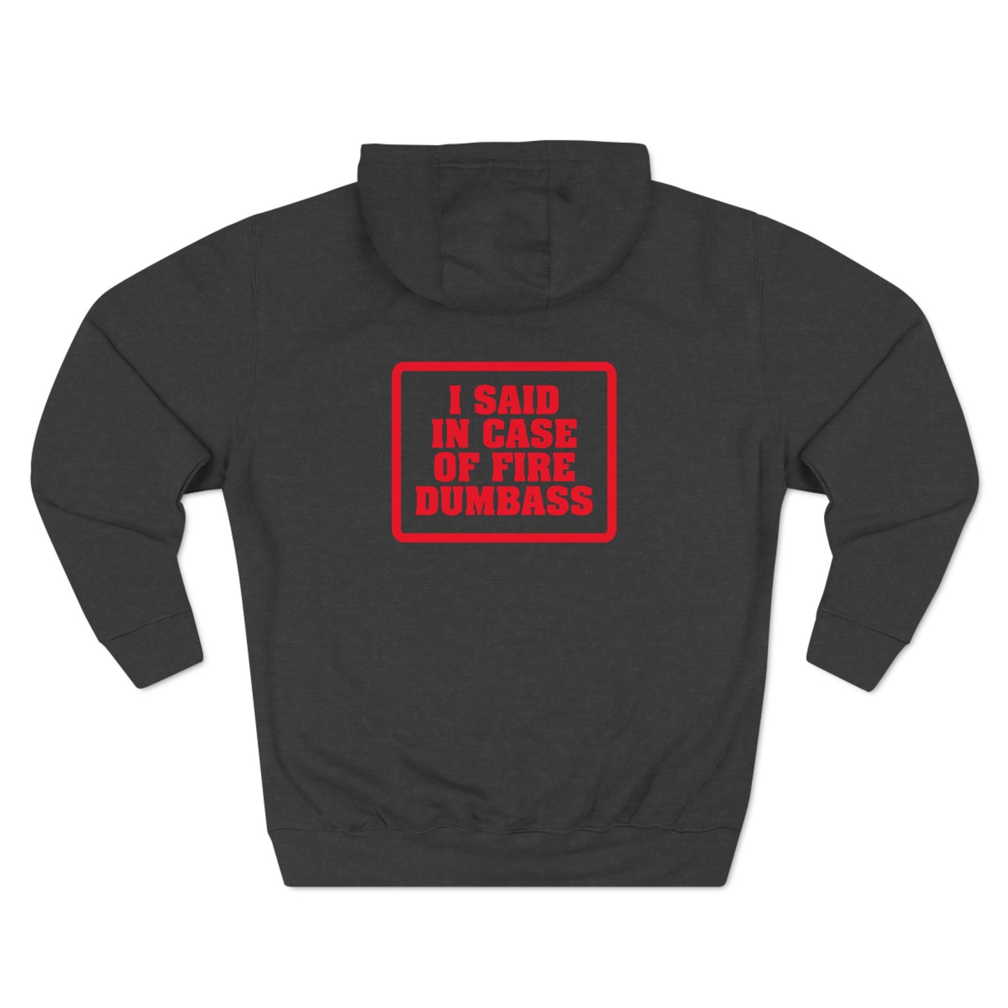 In Case Of Fire Look On Back - I Said In Case Of Fire Dumbass - Hoodie