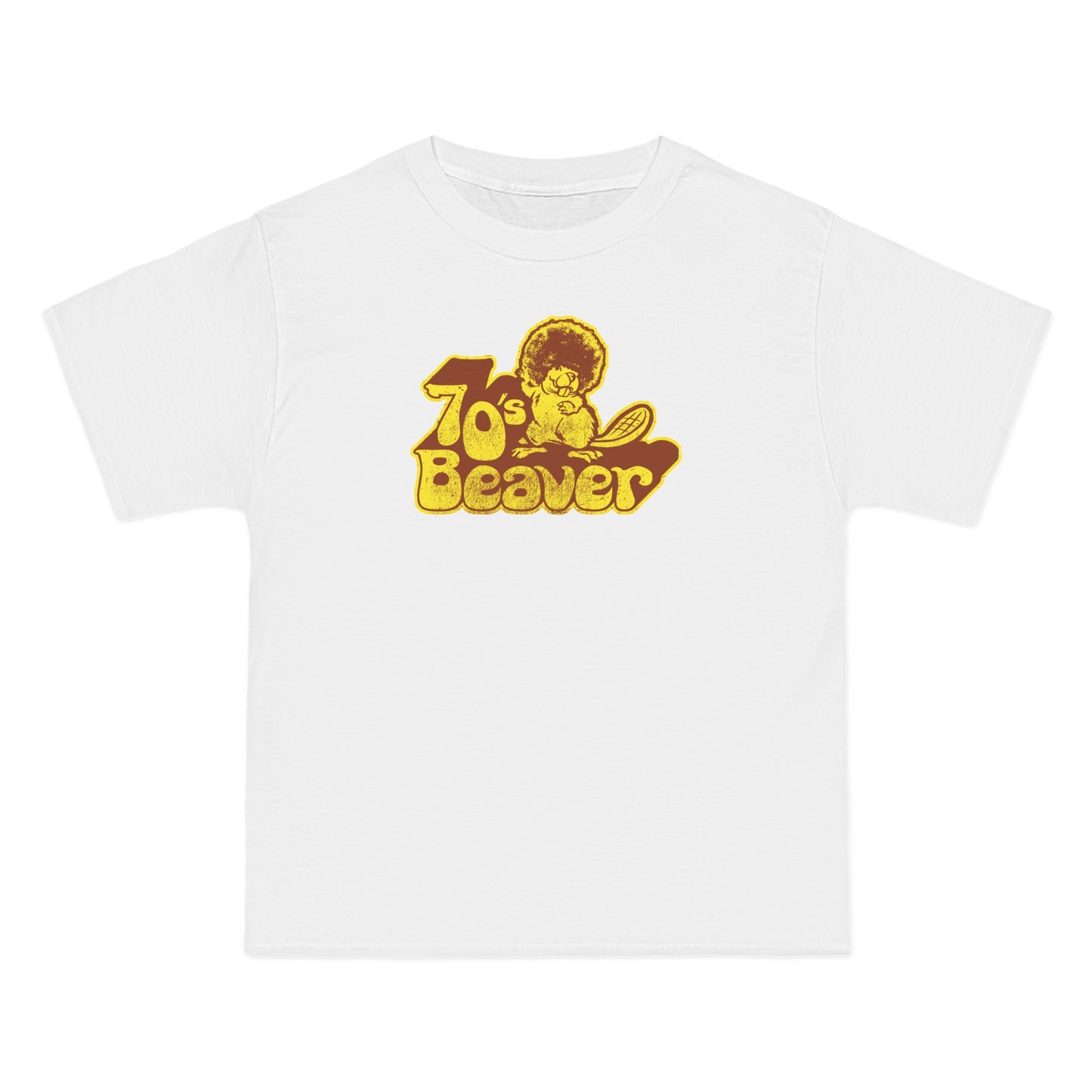 70's Beaver  - Men's Heavyweight T-Shirt