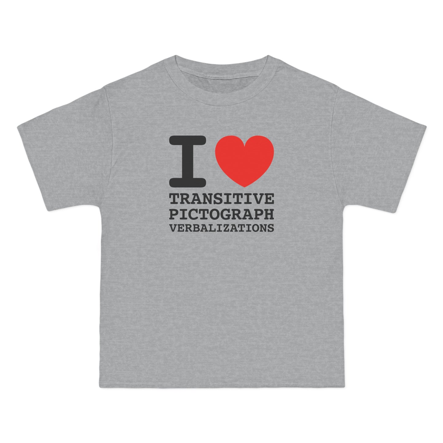 I Heart Transitive Pictograph Verbalizations - Men's Heavyweight T-Shirt