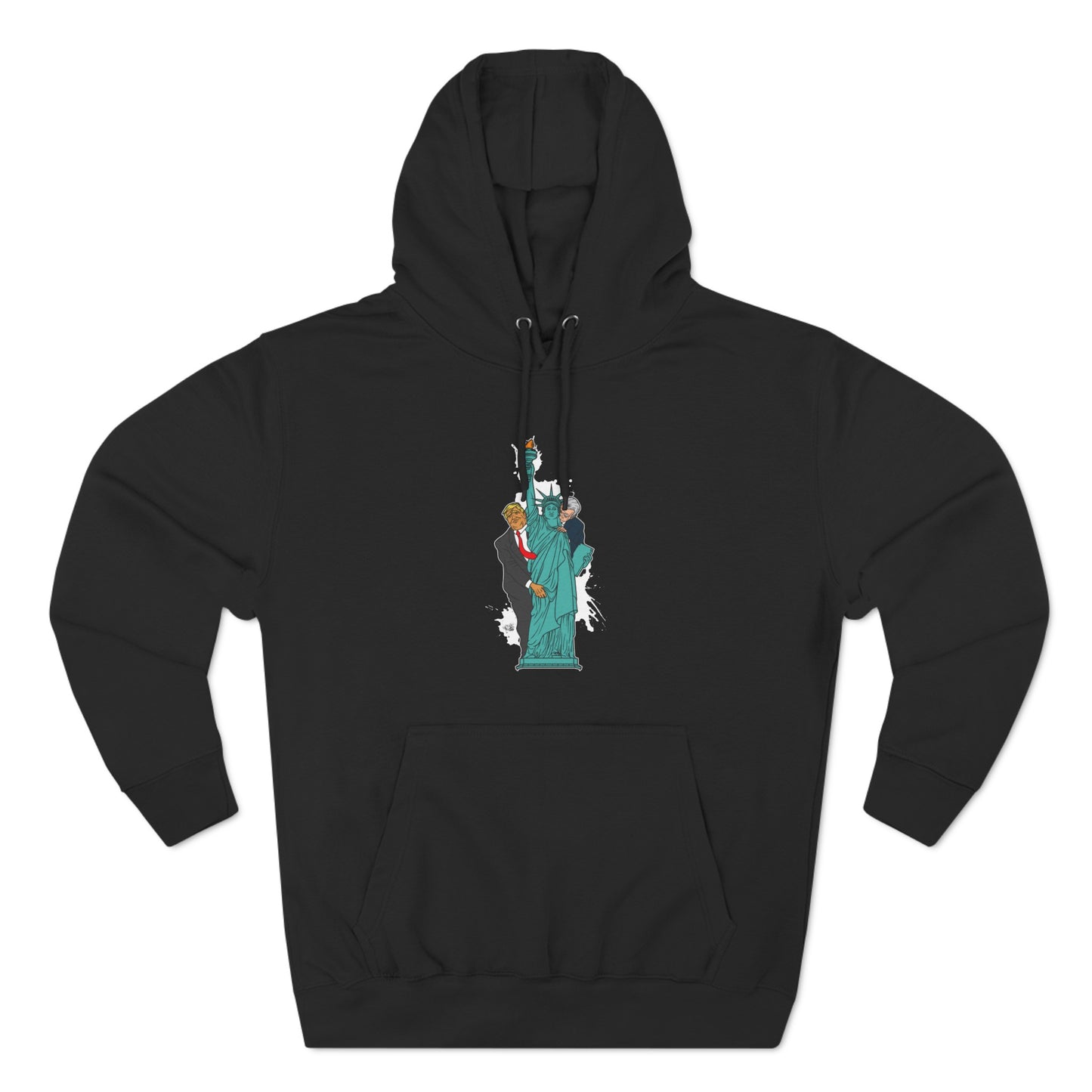 Trump Biden Statue Of Liberty - Menage A Trois - Hoodie