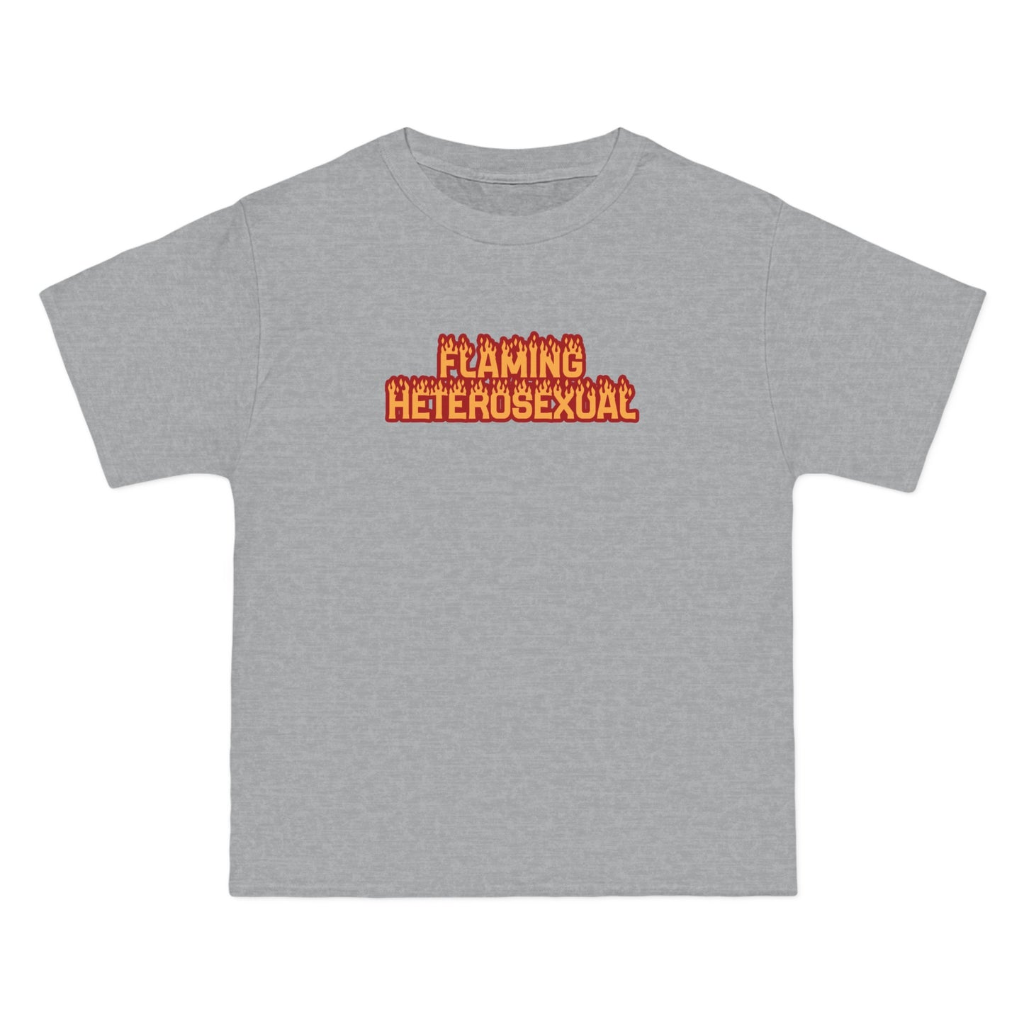 Flaming Heterosexual - Men's Heavyweight T-Shirt