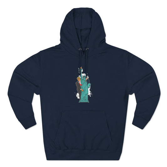 Trump Biden Statue Of Liberty - Menage A Trois - Hoodie