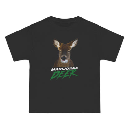 Marijuana Deer - Men's Heavyweight T-Shirt