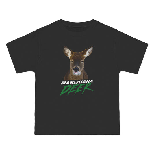 Marijuana Deer - Men's Heavyweight T-Shirt