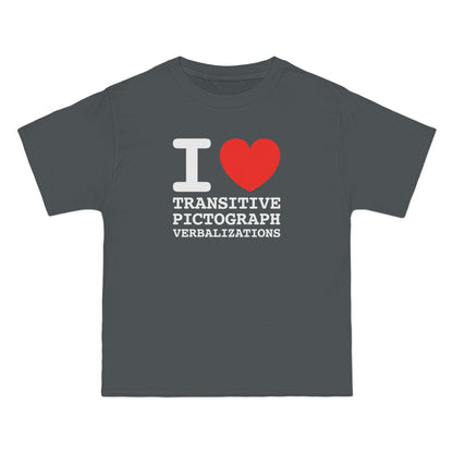 I Heart Transitive Pictograph Verbalizations - Men's Heavyweight T-Shirt