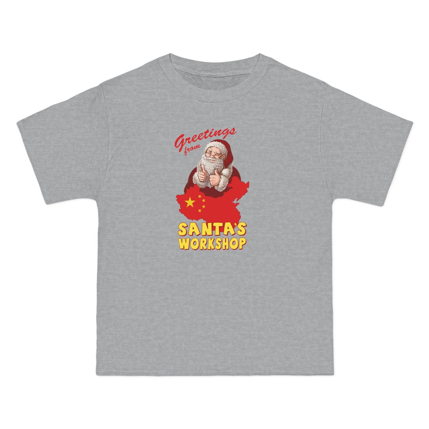 Greetings From Santa's Workshop (China) - Men's Heavyweight T-Shirt