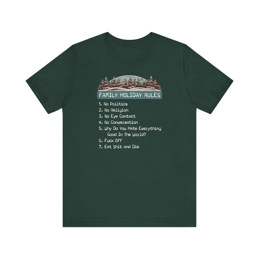 Family Holiday Rules - Men's T-Shirt