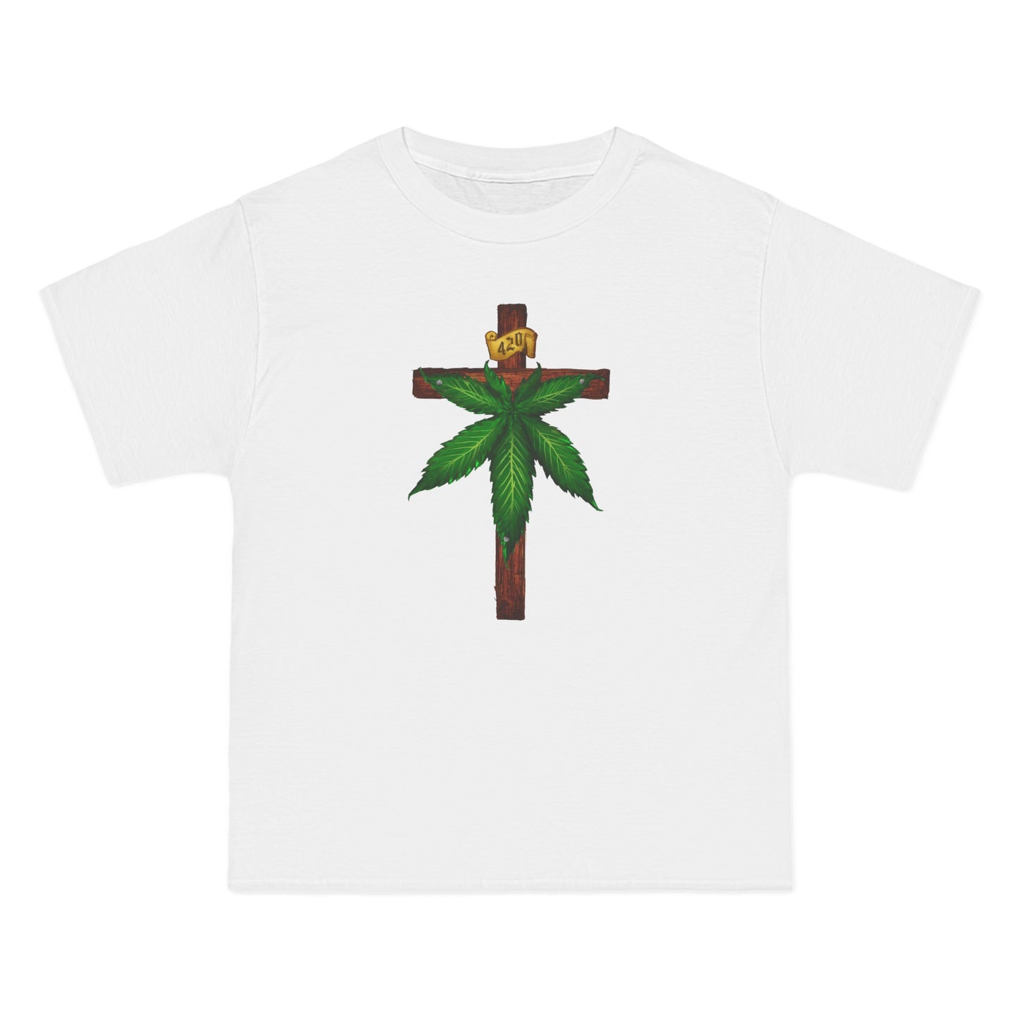 Marijuana Crucifixion - Men's Heavyweight T-Shirt