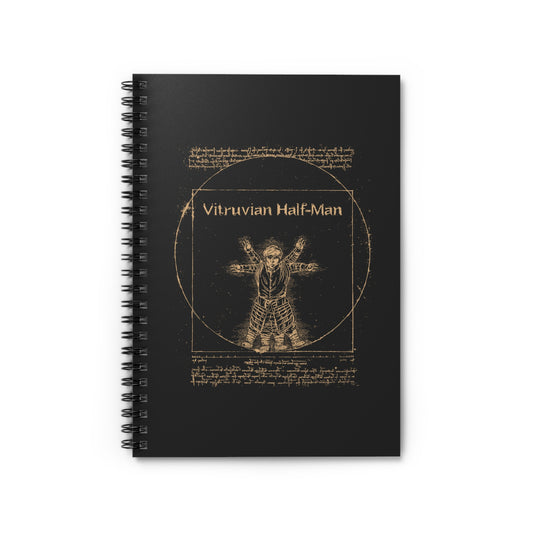 Vitruvian Half-Man - Spiral Notebook