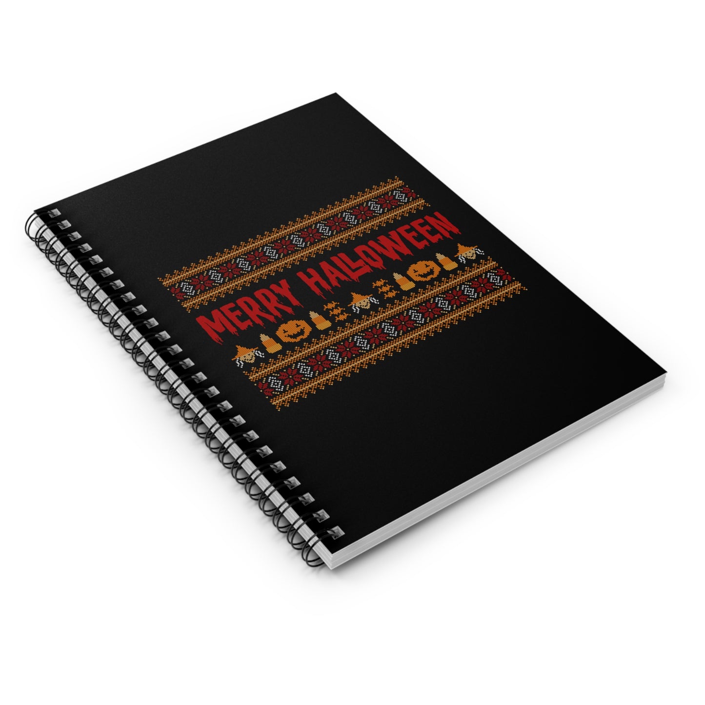 Ugly Halloween Sweater - Spiral Notebook