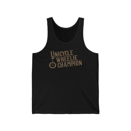 Unicycle Wheelie Champion  - Unisex Tank