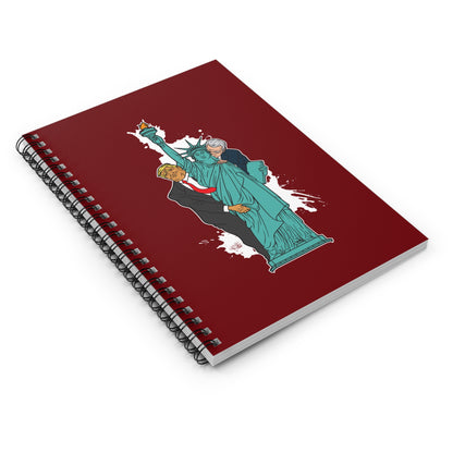 Trump Biden Statue Of Liberty - Menage A Trois - Spiral Notebook