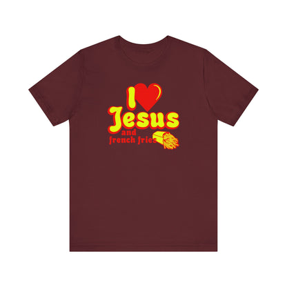 I Heart Jesus (And French Fries) - Men's T-Shirt