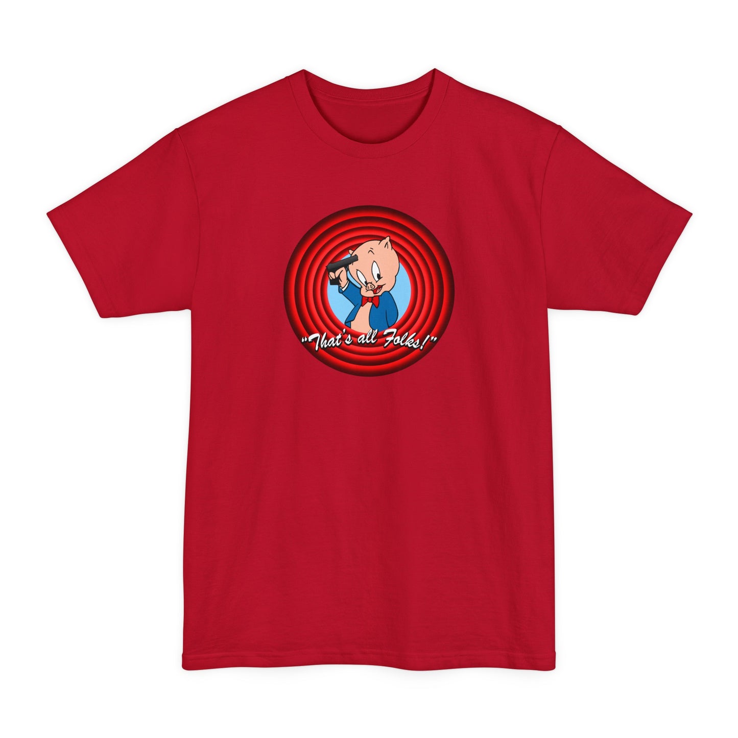 That's All Folks (Porky Pig) - Men's Tall T-Shirt