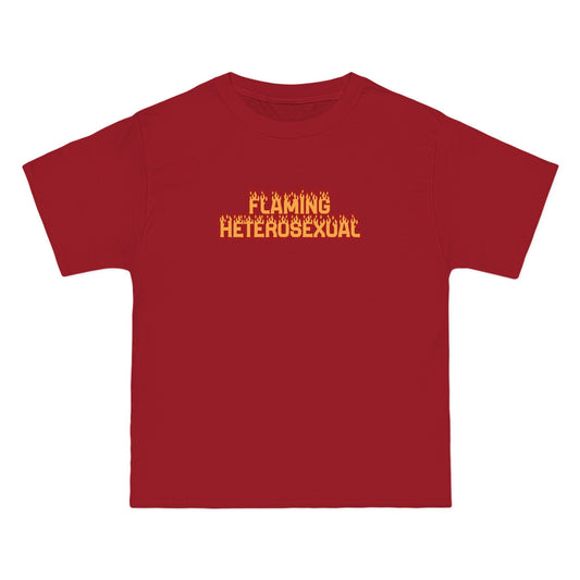 Flaming Heterosexual - Men's Heavyweight T-Shirt