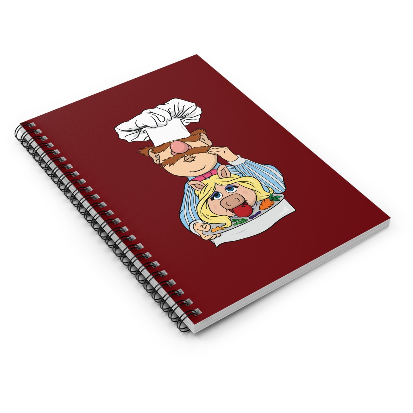 Chef's Special (Swedish Chef Serving Up Miss Piggy On A Platter) - Spiral Notebook