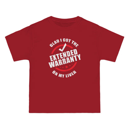 Glad I Got The Extended Warranty On My Liver - Men's Heavyweight T-Shirt