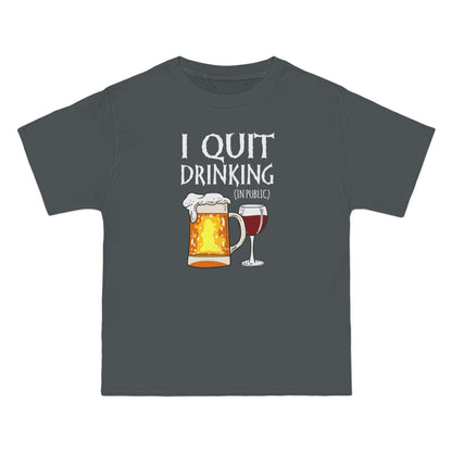 I Quit Drinking (In Public) - Men's Heavyweight T-Shirt