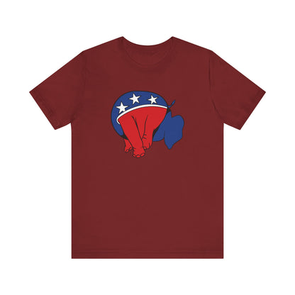 Republican Elephant (Head Up Its Ass) - Men's T-Shirt