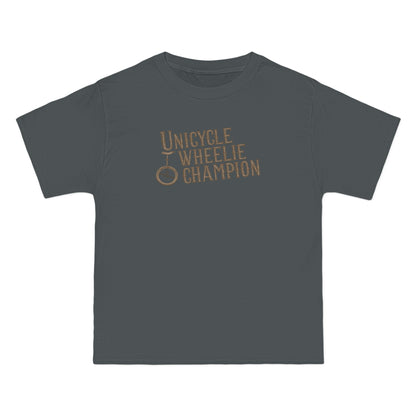 Unicycle Wheelie Champion - Men's Heavyweight T-Shirt