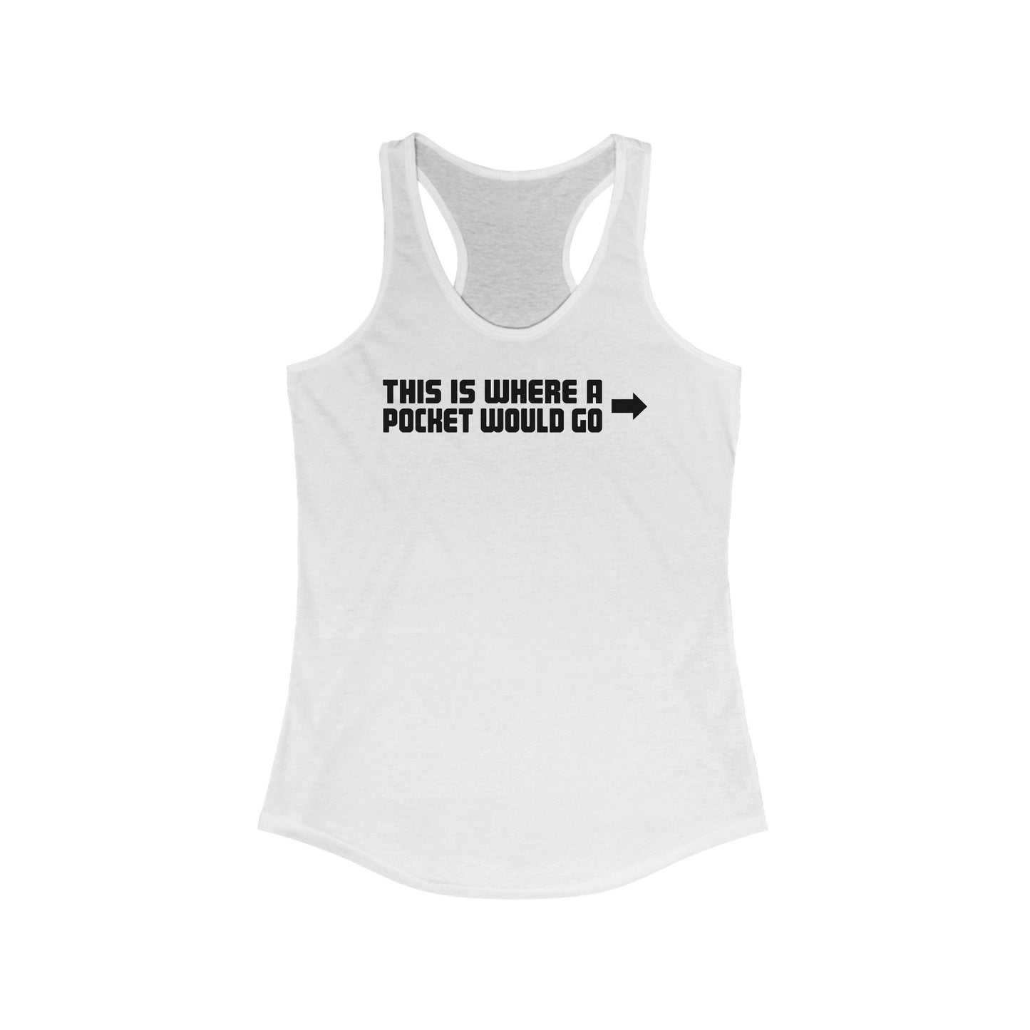 This Is Where A Pocket Would Go - Women's Racerback Tank