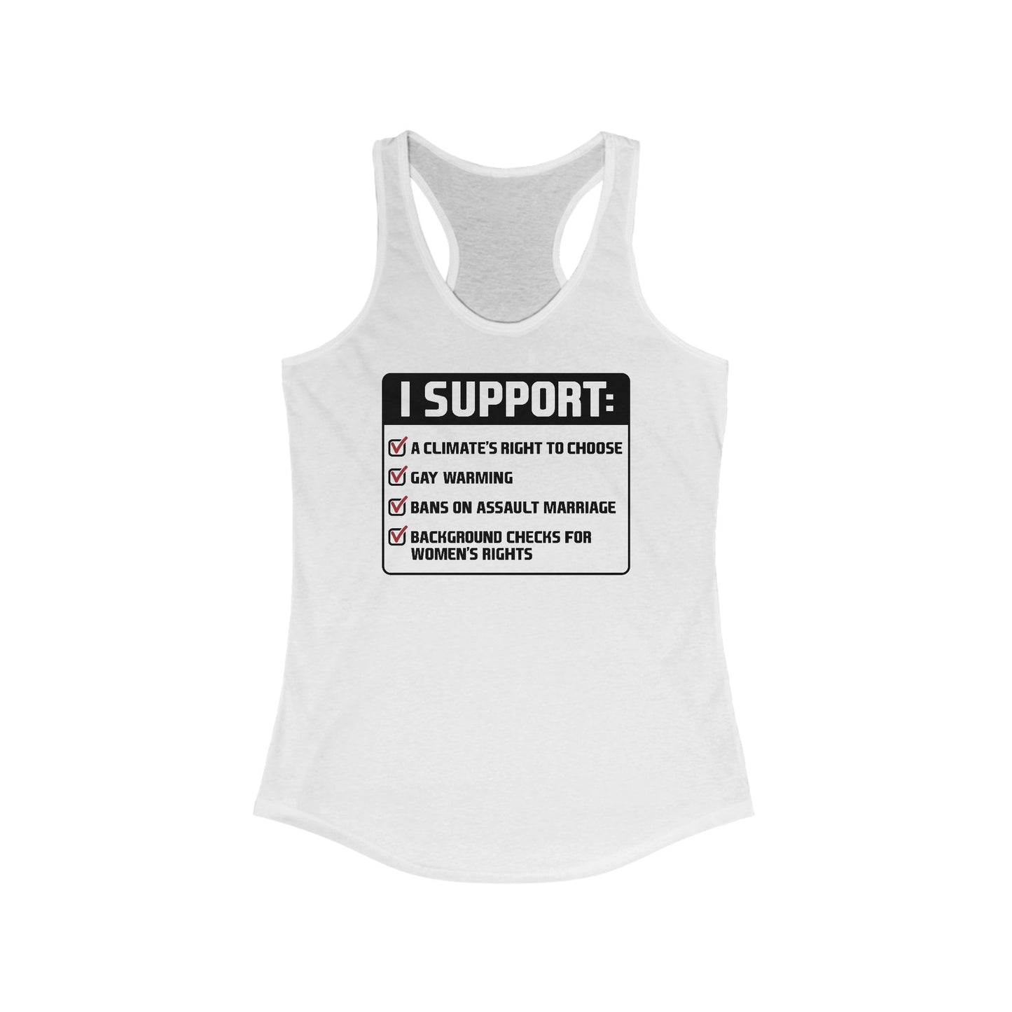 I Support A Climate's Right To Choose - Women’s Racerback Tank