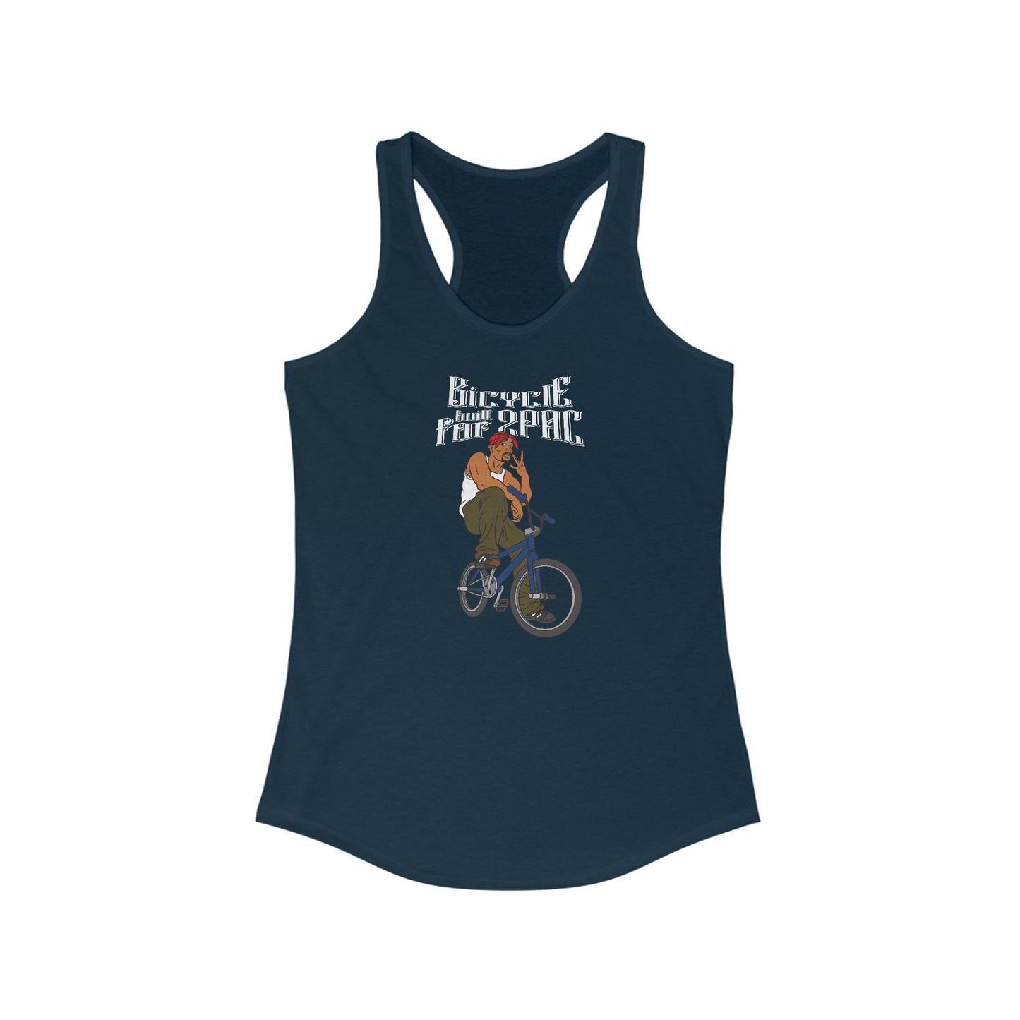 Bicycle Built For 2Pac  - Women’s Racerback Tank