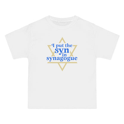 I Put The Syn In Synagogue - Men's Heavyweight T-Shirt