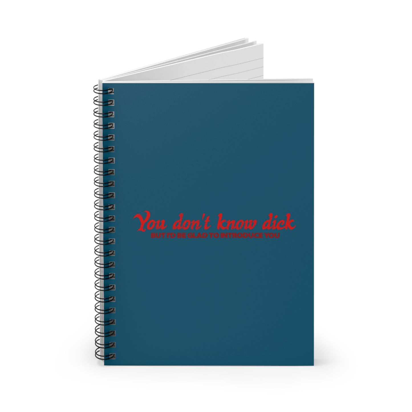 You Don't Know Dick But I'd Be Glad To Introduce You - Spiral Notebook