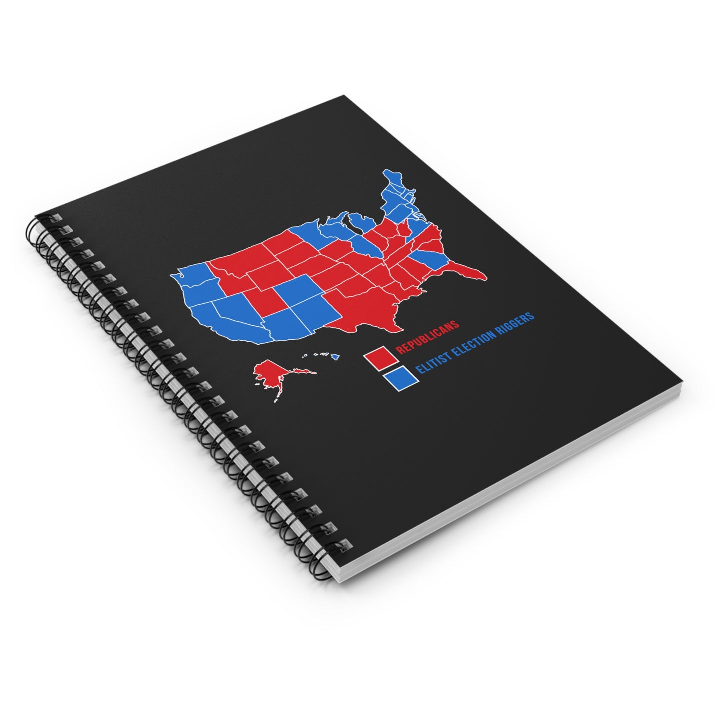 Republicans (Red States) - Elitist Election Riggers (Blue States) - Spiral Notebook