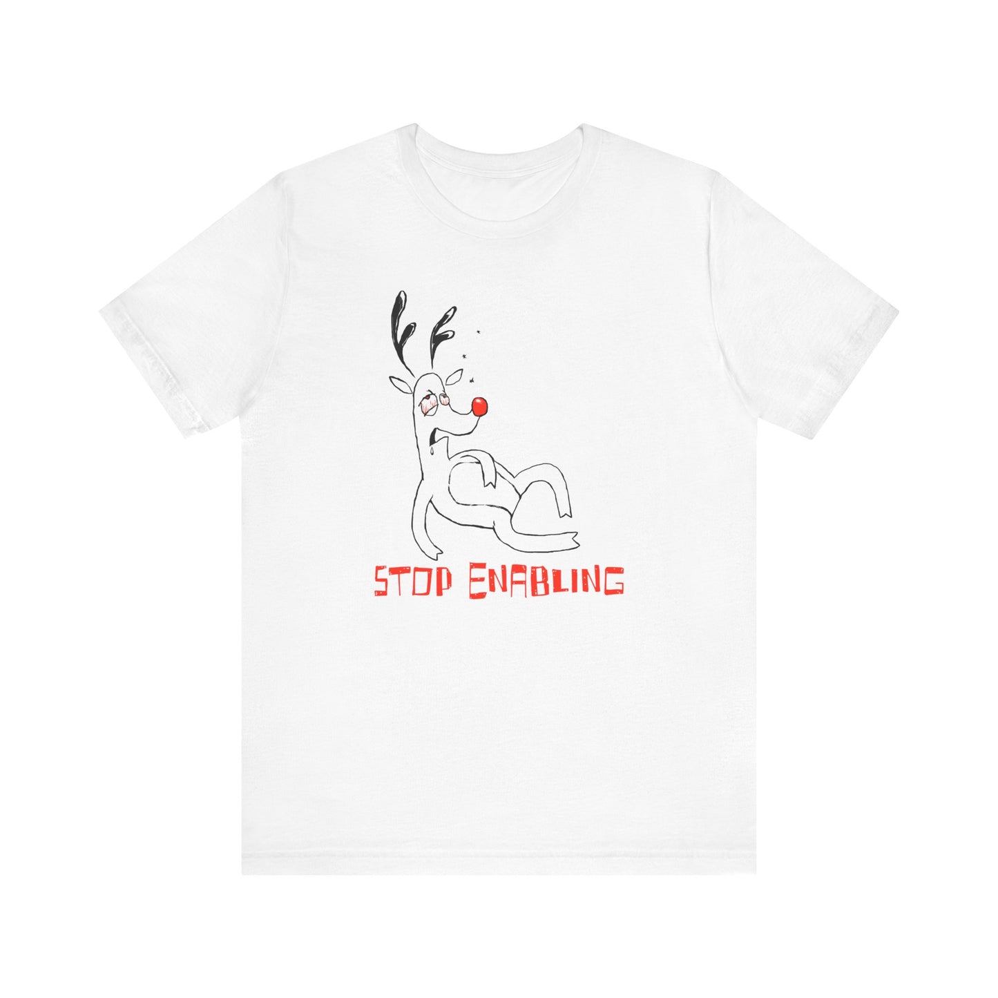 Rudolph Is An Alcoholic - Stop Enabling - Men's T-Shirt