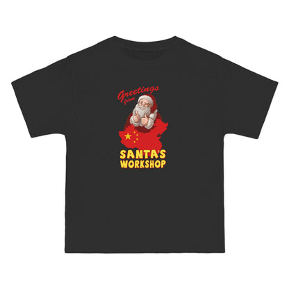 Greetings From Santa's Workshop (China) - Men's Heavyweight T-Shirt