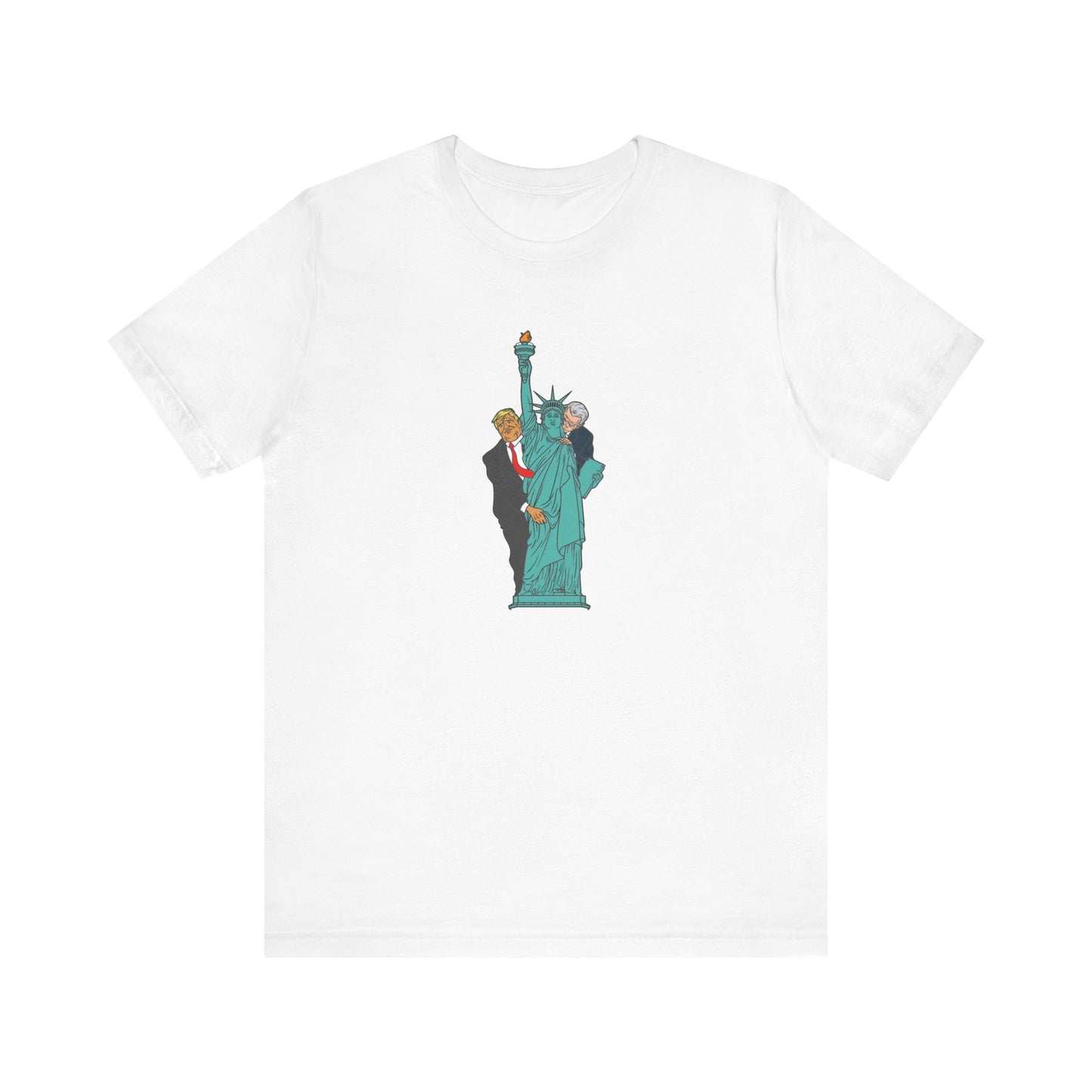 Trump Biden Statue Of Liberty - Menage a Trios - Men's T-Shirt