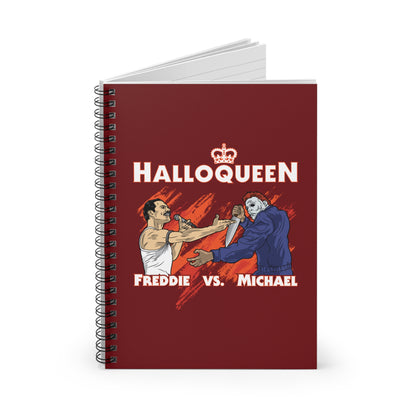 Halloqueen - Freddie Vs Michael - Spiral Notebook