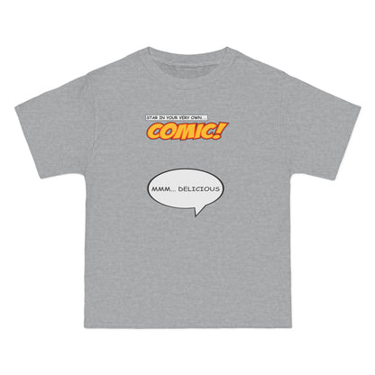 Star In Your Very Own Comic (Mmm... Delicious) - Men's Heavyweight T-Shirt