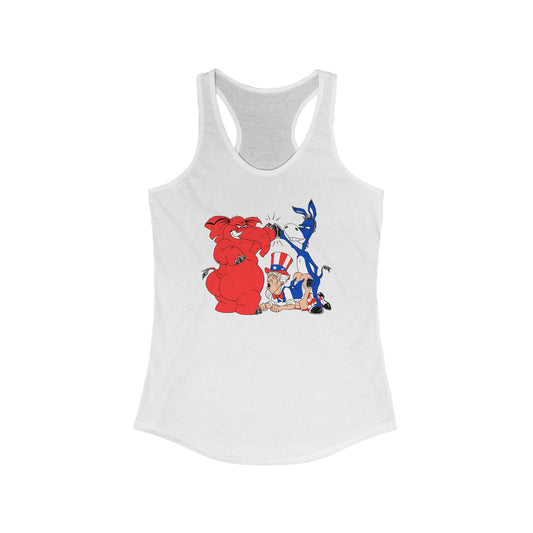 The Truth About Politics (Uncle Sam Tag-Team) - Women's Racerback Tank