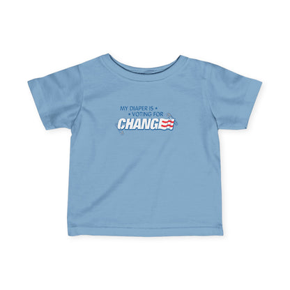 My Diaper Is Voting For Change - Baby T-Shirt