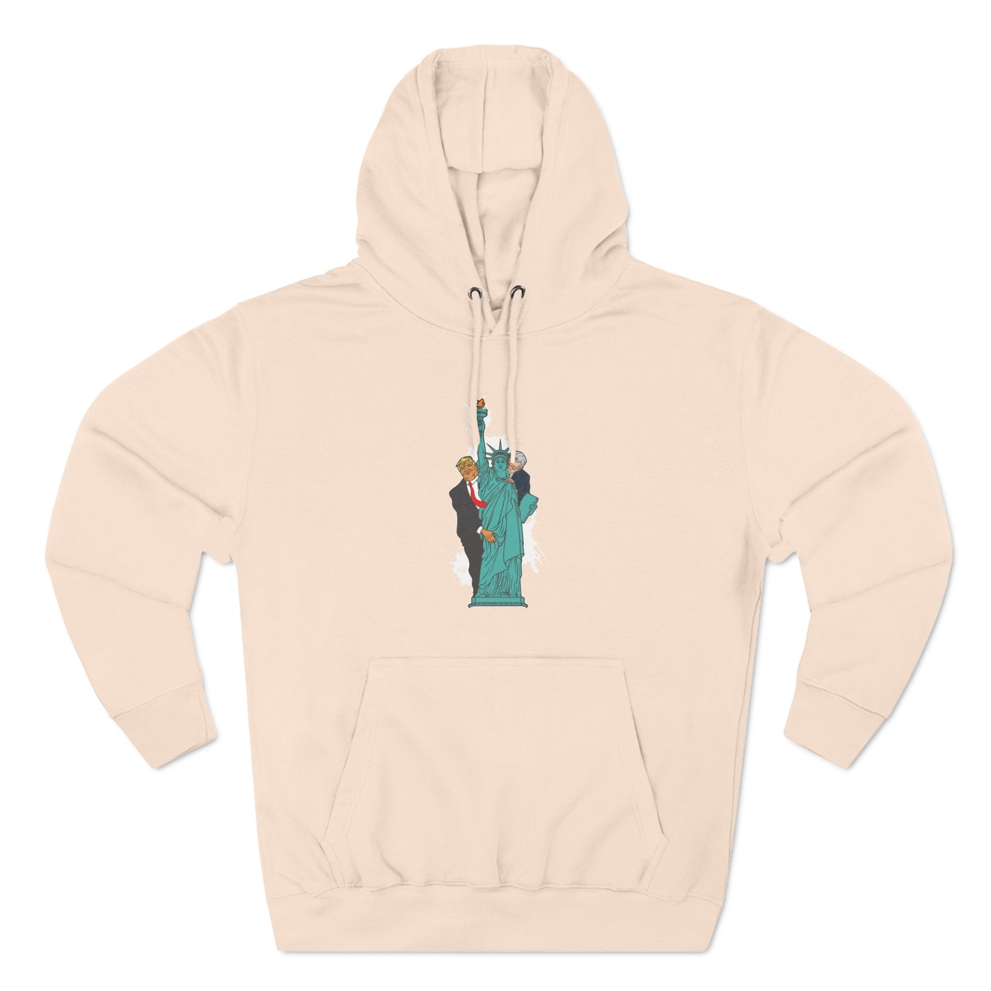 Trump Biden Statue Of Liberty - Menage A Trois - Hoodie