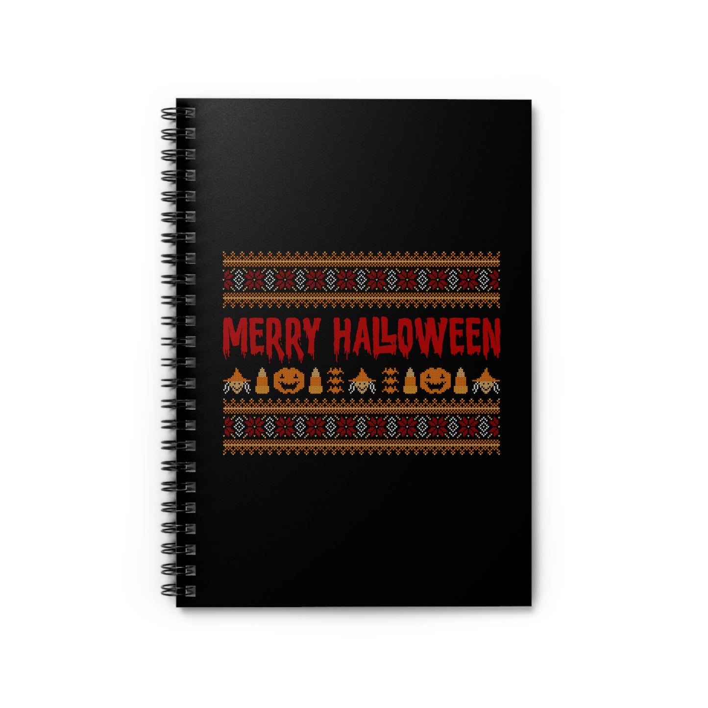 Ugly Halloween Sweater - Spiral Notebook