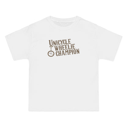 Unicycle Wheelie Champion - Men's Heavyweight T-Shirt