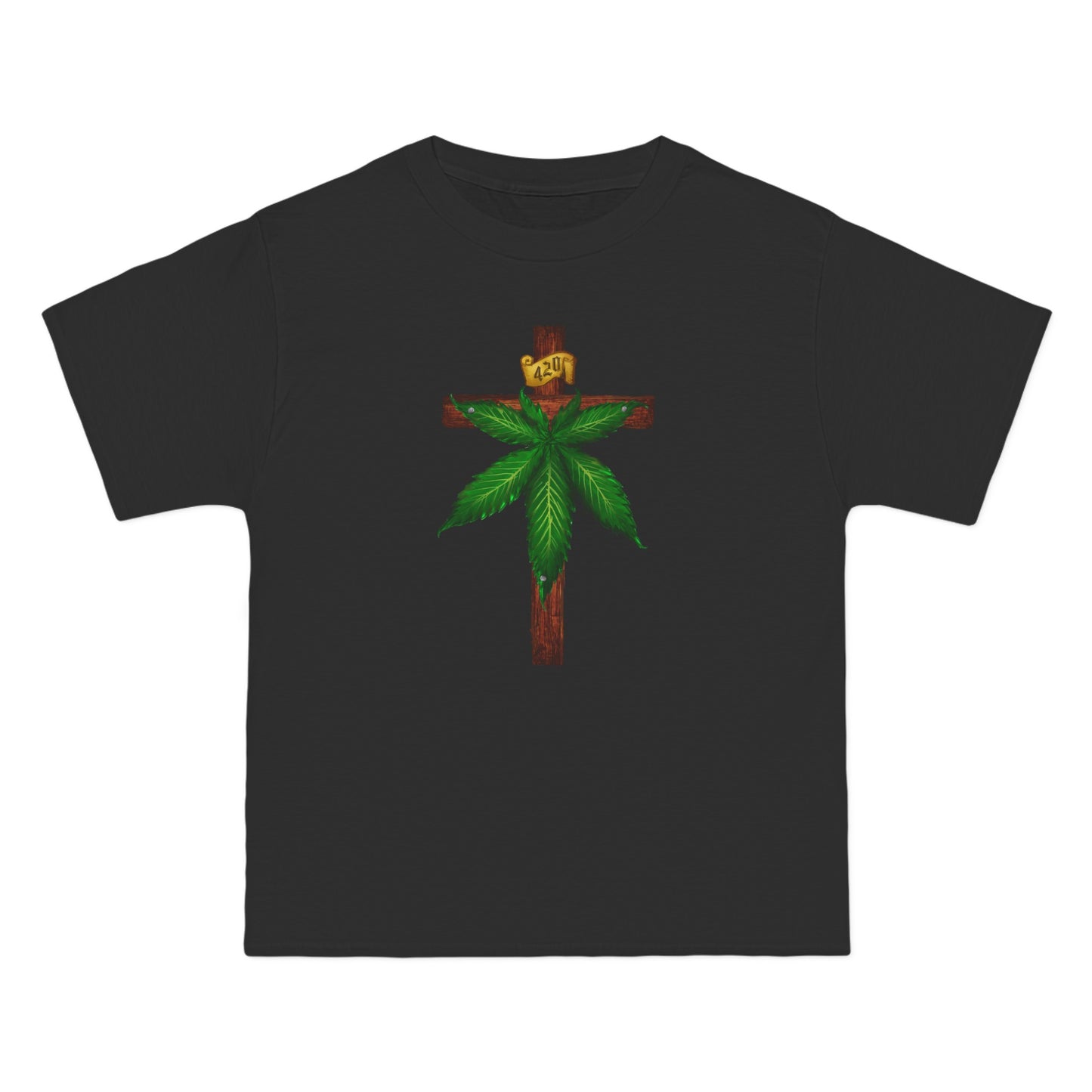 Marijuana Crucifixion - Men's Heavyweight T-Shirt