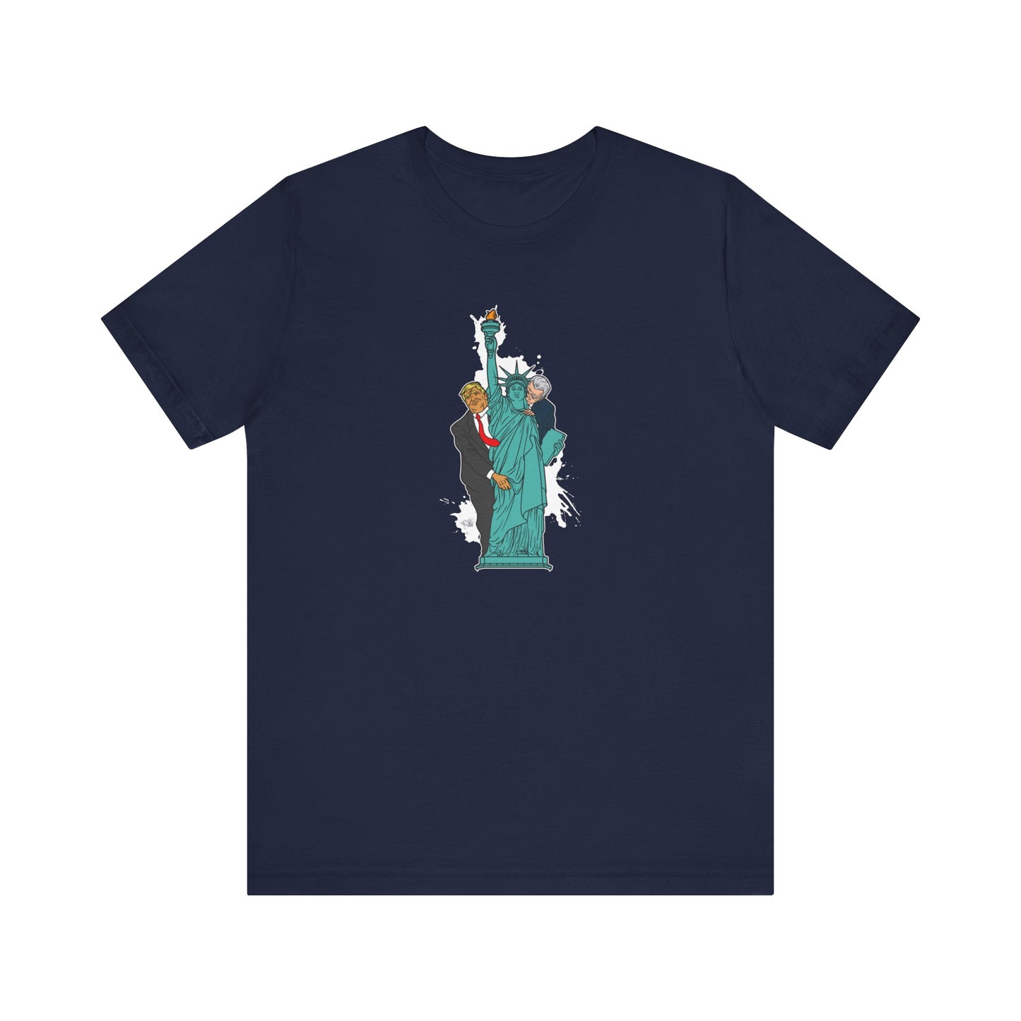 Trump Biden Statue Of Liberty - Menage a Trios - Men's T-Shirt