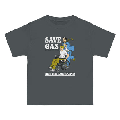 Save Gas - Ride The Handicapped - Men's Heavyweight T-Shirt