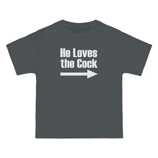 He Loves The Cock - Men's Heavyweight T-Shirt