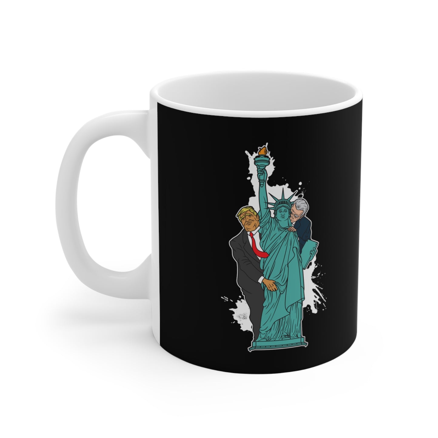 Trump Biden Statue Of Liberty - Menage A Trois - Mug