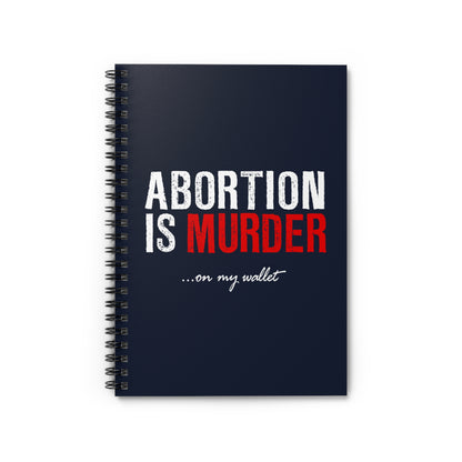 Abortion Is Murder... On My Wallet - Spiral Notebook