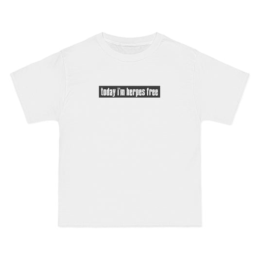 Today I'm Herpes Free - Men's Heavyweight T-Shirt