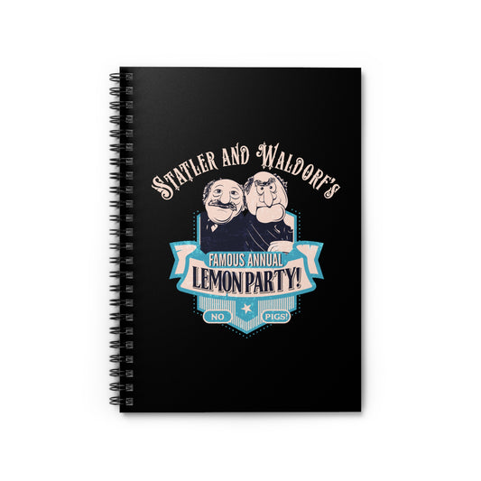 Statler And Waldorf's Famous Annual Lemon Party! (The Muppets) - Spiral Notebook