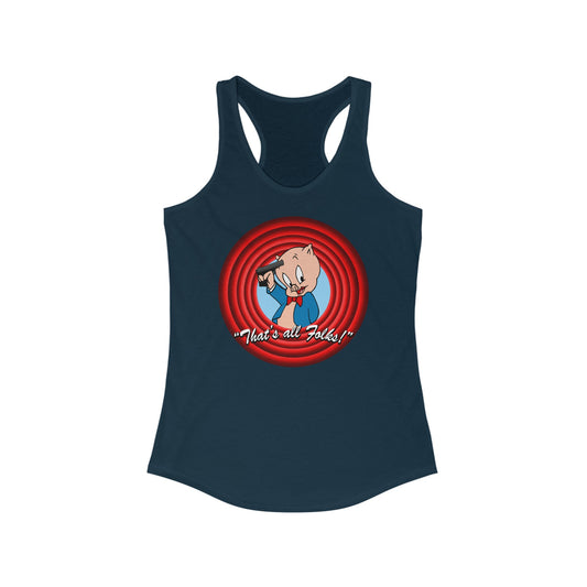 That's All Folks (Porky Pig) - Women’s Racerback Tank