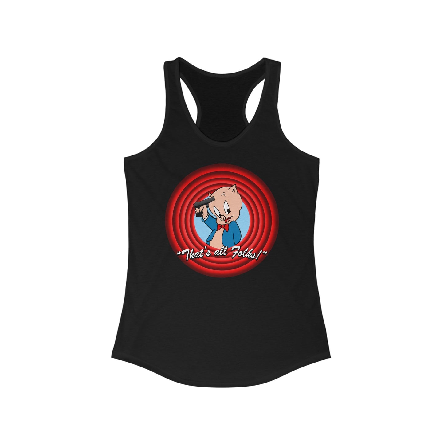 That's All Folks (Porky Pig) - Women’s Racerback Tank